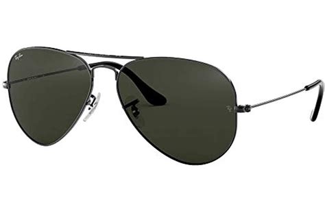 Lyst Ray Ban 3025 Aviator Large Metal Non Mirrored Non Polarized Sunglasses In Green For Men