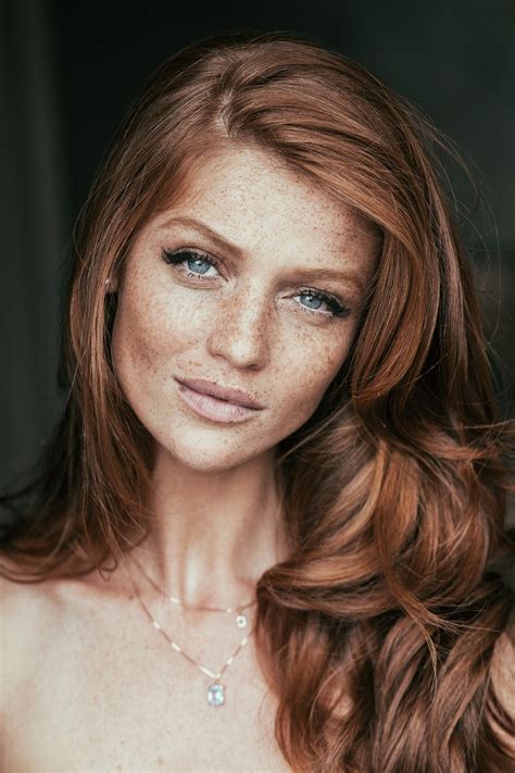 Wavy Hair Women Cintia Dicker Freckles Portrait Model