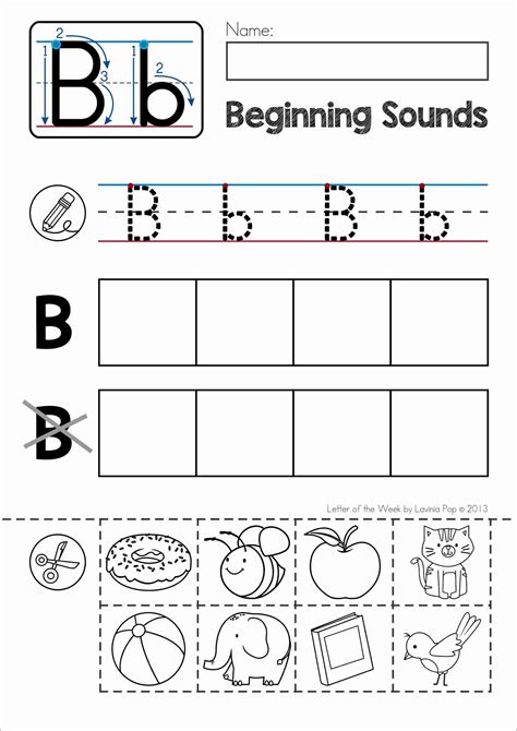 Free Phonics Letter Of The Week B Back To School Alphabet Worksheets