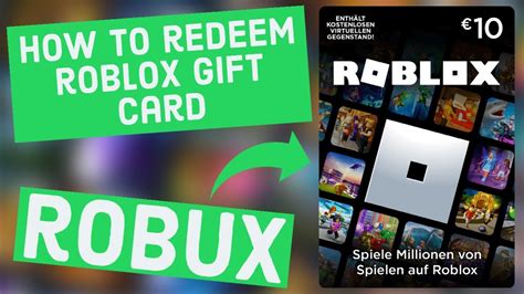 How To Redeem A Robux Gift Card Roblox Youtube