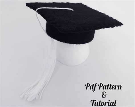 Miniature Graduation Cap Pattern And Tutorial Felt Hat For Bear Doll
