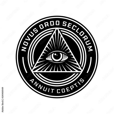 New World Order Symbol With All Seeing Eye Of Providence Novus Ordo