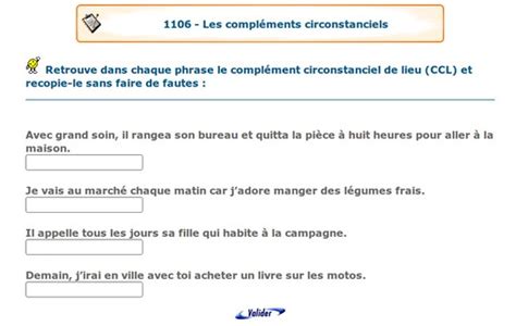 Portail pédagogique  français  compléments circonstanciels