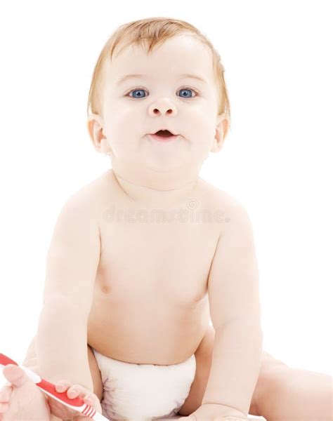 Cute Baby Boy In Diaper Stock Image Image Of Child Young 8008719