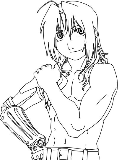 Sexy Edward Elric Lineart By Anthirules On Deviantart Hot Sex Picture