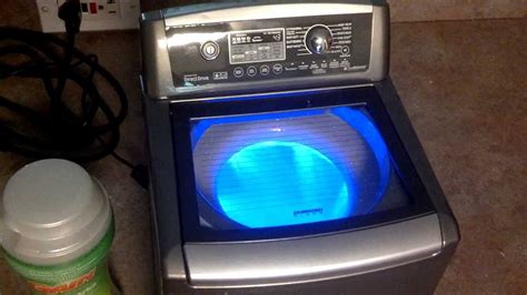 It has a sturdy base that holds the machine in place. LG MINI Washing Machine - YouTube