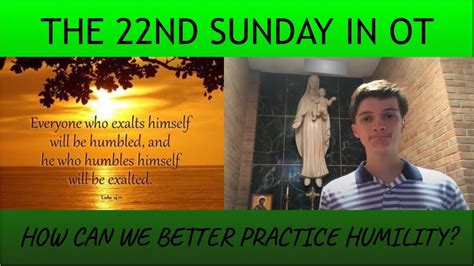 Gospel Reflection The Twenty Second Sunday In Ordinary Time C