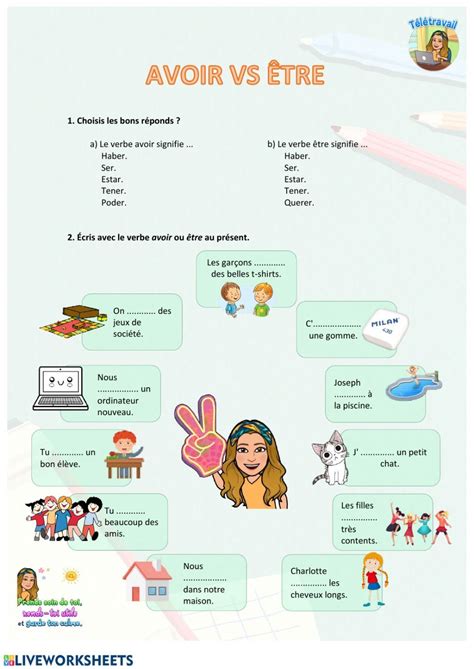 Francés Avoir Vs être Worksheet Learn French Beginner Learn French