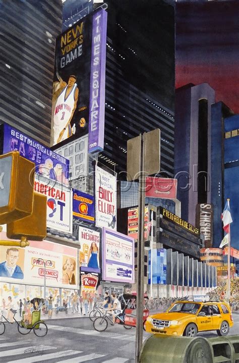 Painting Times Square Original Art By The Paintings Of Jim Beech