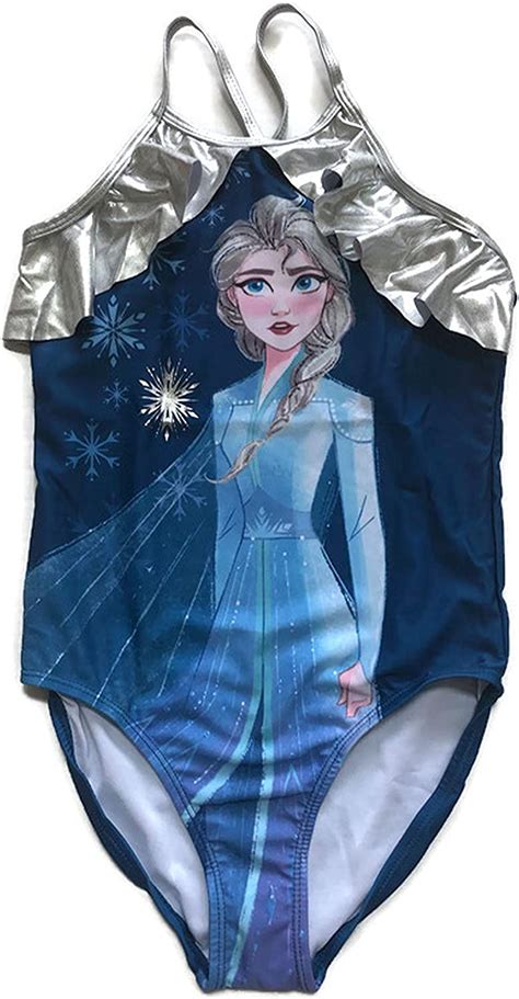 Frozen 2 Princess Elsa Bañador De Una Pieza Para Niña Color Azul