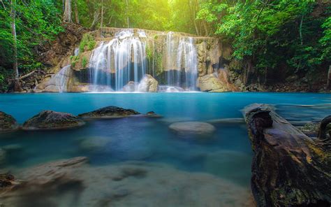 1920x1080px 1080p Free Download Blue Lake Rainforest Waterfall