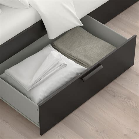 Brimnes Sängstomme Med Förvaring Svartlindbåden 180x200 Cm Ikea