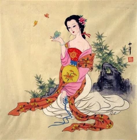 Beautiful Ladies69cm X 69cm27〃 X 27〃3801002 Z Chinese Painting