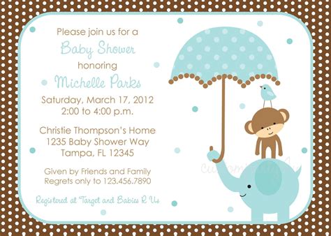 Ideas For Boys Baby Shower Invitations Free Printable Baby Shower