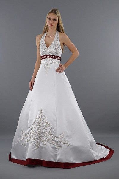 Verkaufen sie mein einzigartig tragendes, beliebtes brautkleid. Hochzeitskleid Weiß Rot | Arte