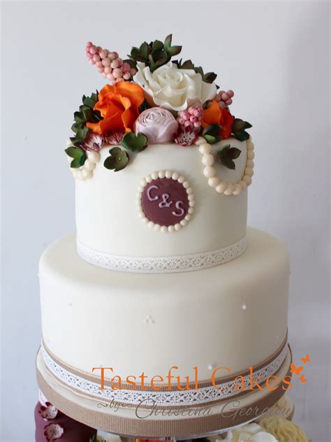Autumal Wedding Cake Cupcake Mini Cake Tower Tasteful Cakes By