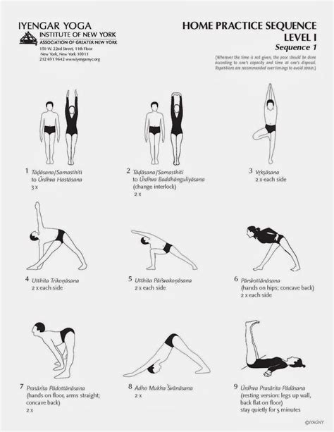 Yoga Home Practice Sequence Level Sequence 1 Iyengar Yoga Ashtanga Yoga Hatha Yoga Poses