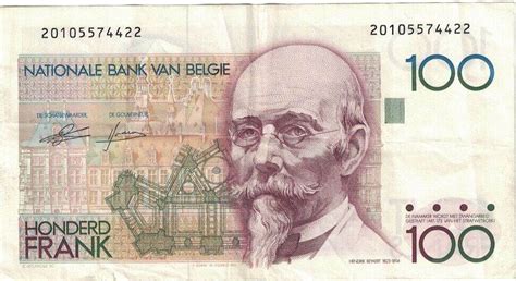 Belgium 100 Francs Banknote Undated 1982 94 Km142a Ef40 45 Ma