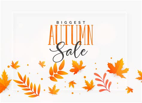 Elegant Autumn Sale Background With Flying Leaves Download Free