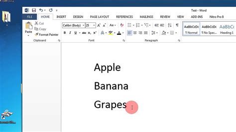 Microsoft Office Word 2013 Absolute Beginner Tutorials Home Menu