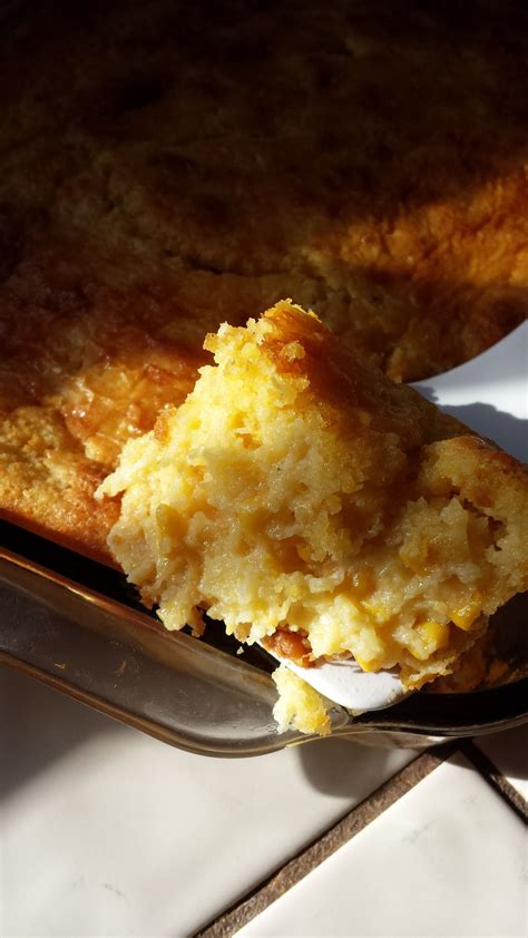 I Made Cream Corn Cornbread For Thanksgiving I Doubled This And Made A Big Pan Creamed Corn