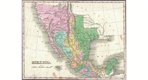 Así Eran Los Estados En El México De 1827 Según Mapa Antiguo