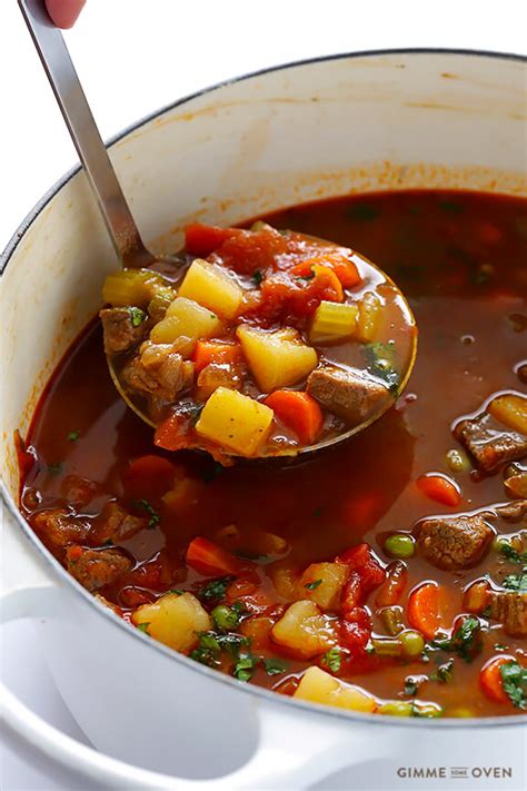 I worked with what i had on this winter day. Vegetable Beef Soup | Gimme Some Oven