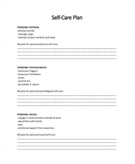 You may choose to keep a detailed plan at home and carry a simplified version in your wallet, in your purse, or on your phone. Personal Care Plan Templates - 12+ Free PDF Format ...