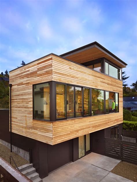 rancangan desain rumah kayu modern minimalis  hemat biaya