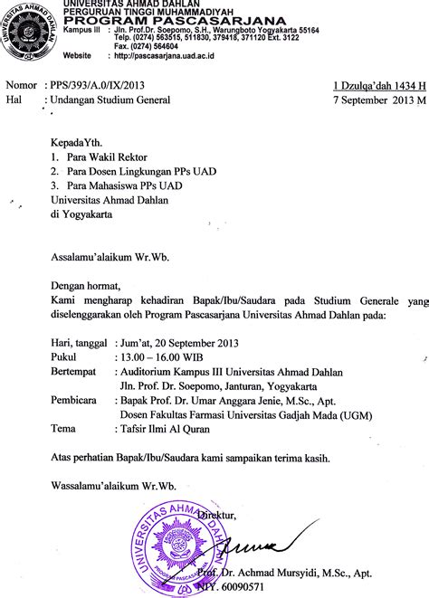 Surat ini termasuk ke dalam jenis surat resmi di mana di dalamnya harus tersedia kop dan juga stempel dari perusahaan atau instansi yang. Contoh Surat: Contoh Surat Dinas Undangan