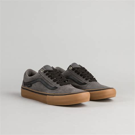 Vans Old Skool Pro Shoes Grey Black Gum Flatspot