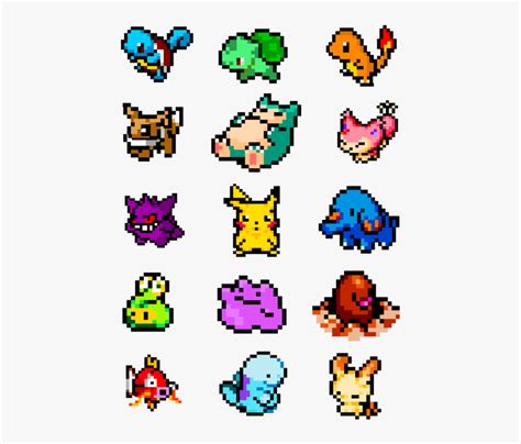 Color By Number Pokemon Pixel Art