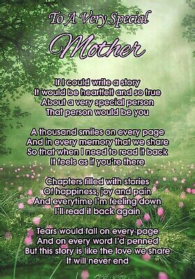 TO A VERY Special Mother Memorial Graveside Poem Keepsake Card Stake F PicClick