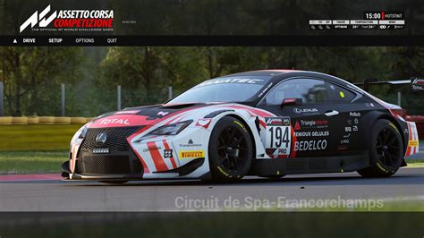 Assetto Corsa Competizione Spa Hungaroring Race Setups Lexus