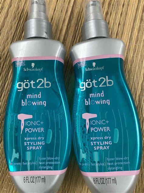 2 xschwarzkopf got2b fantástica iônico power xpress dry styling spray 117 ml produto p