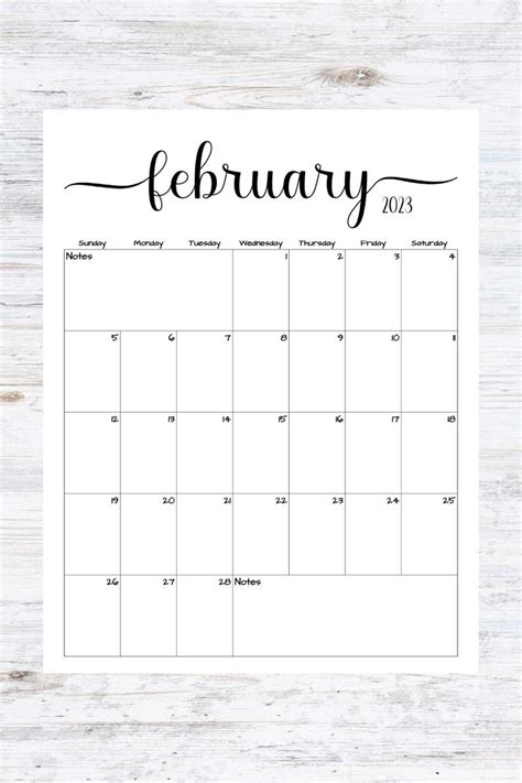 Fillableeditable February Calendar February 2023 Calendar Etsy