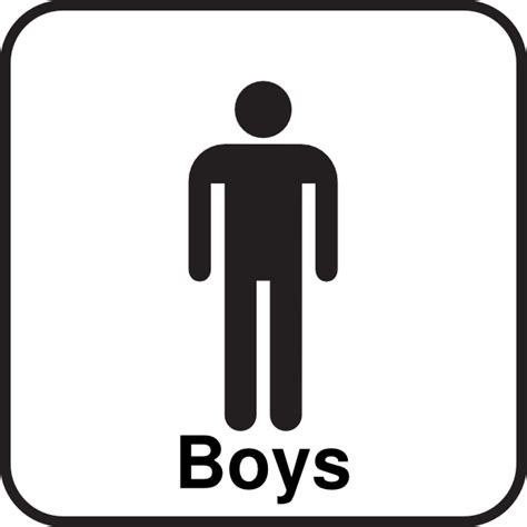 Bathroom Boys Sign Men Clip Art At Vector Clip