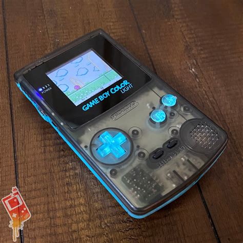 Custom Backlit Nintendo Gameboy Color Clear Blue/Black by | Etsy