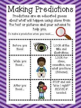 Prediction does not really work all the time but could help you to come up with a unique lottery number. Anchor Chart to teach Making Predictions by First in Line ...