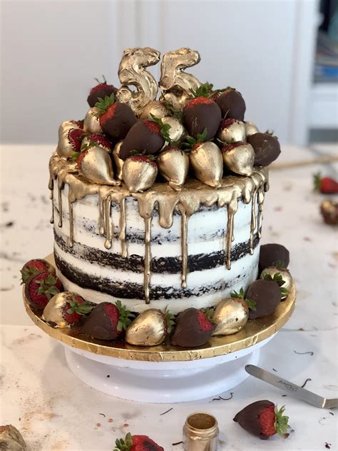 chocolate drip cake with strawberries get more anythink s