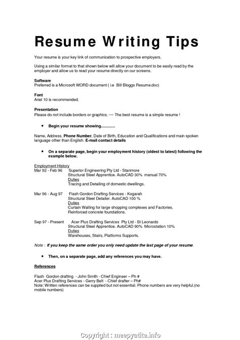 It should be concise, and omit irrelevant experience. Executive Resume Writing Template Resume Writing Format ...