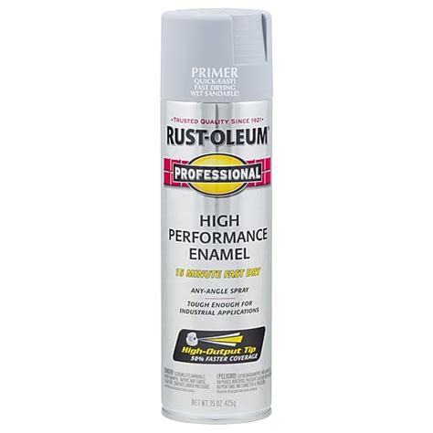 Rust Oleum High Performance Professional Primer Spray Flat Gray 15 Oz
