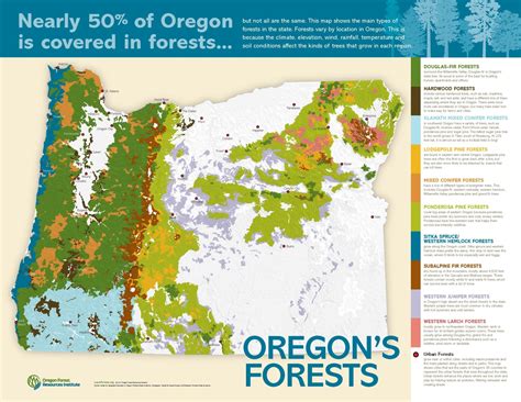 Oregon Forests Map Oregon Agriculture In The Classroom