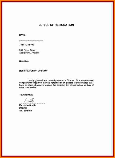 Resignation Letter Effective Immediately Resignation Letter Business