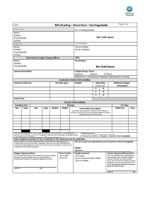 A wide there are 84 suppliers who sells form bill of lading on alibaba.com, mainly located in asia. Bill of lading form - Do you need a Bill of lading short ...