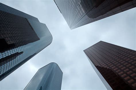 Looking Up At Corporate Buildings Stock Photo Download Image Now Istock