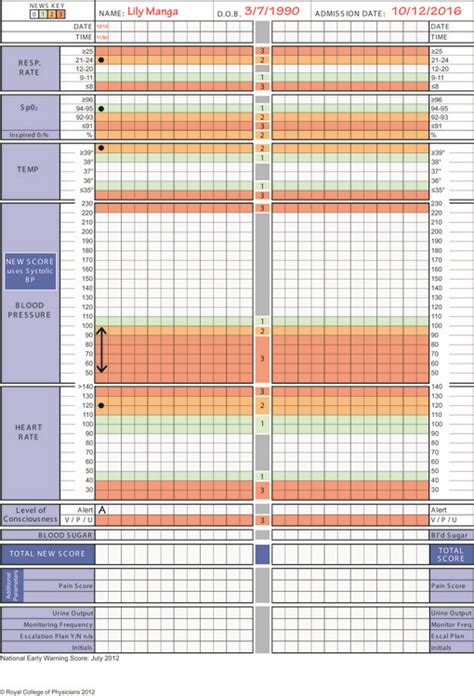 Paediatric Observation Chart