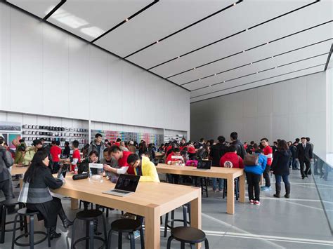 Offer only available on presentation of a valid photo id. New Apple Store in China has a free-floating second floor