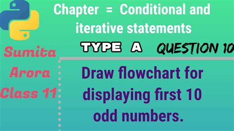 Draw Flowchart For Displaying First Odd Numbers Youtube