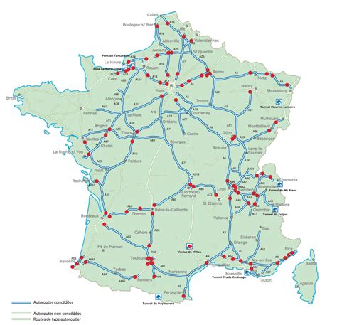France Toll Roads Map France Toll Road